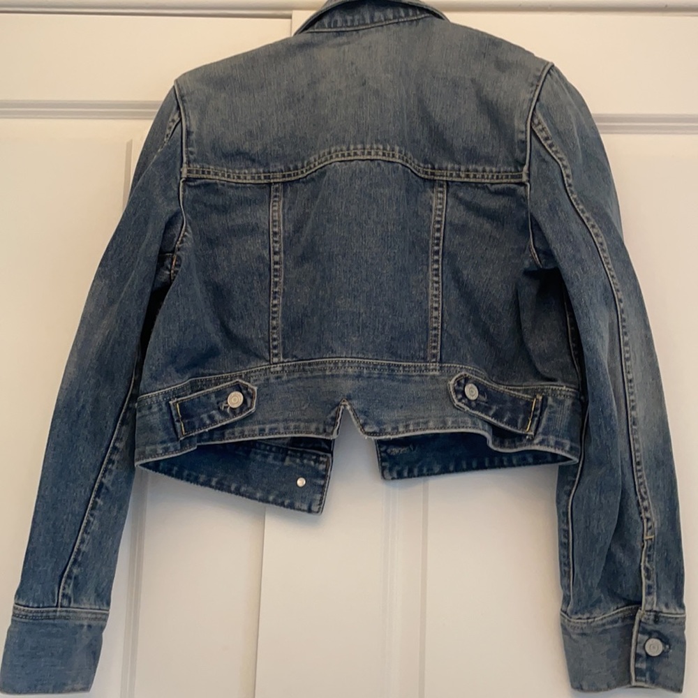 Gap Cropped Denim Jacket - Size Large - image 4